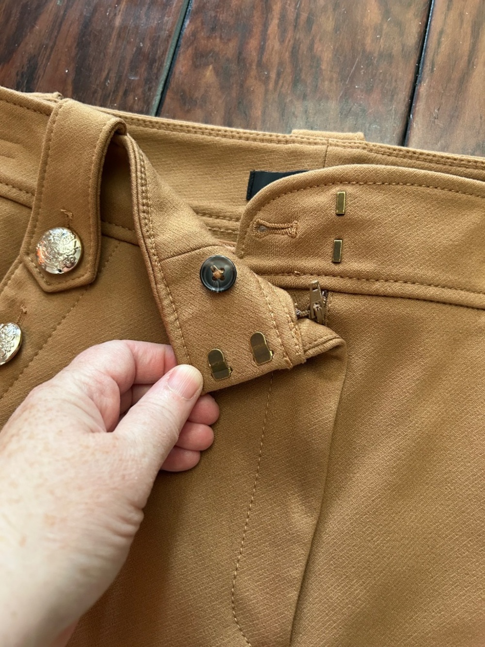 Maritime detail White House Black Market Jolie Button Luxe Straight Pant Sz 12L - Picture 2 of 9